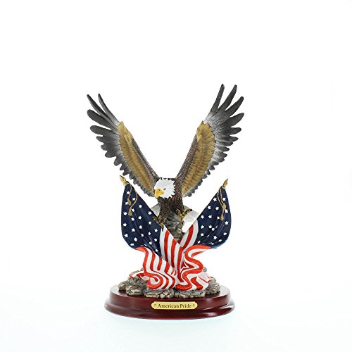 Eagle Sculpture on Wood Base