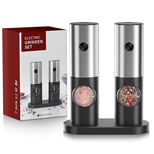 EAGMAK Electric Salt and Pepper Grinder Set