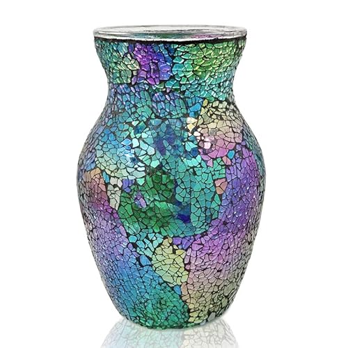 Eastern Rock 8-inch Handmade Multi-Color Art Vase