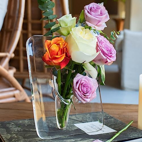 EASY365 Acrylic Flower Vase & Photo Frame