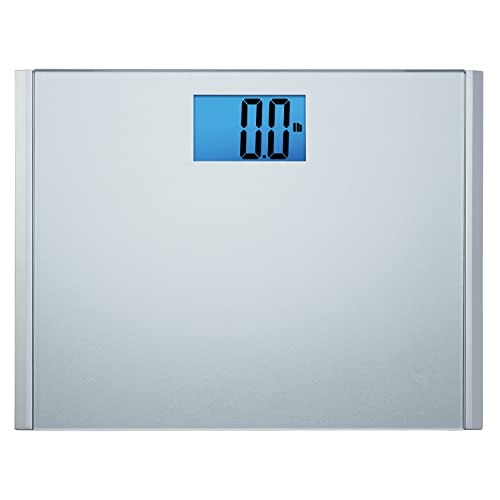 Eat Smart Precision Plus Digital Bathroom Scale with Ultra-Wide Platform, 440 lb Capacity, Grey