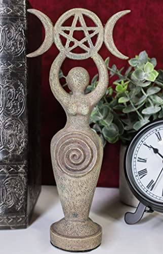Ebros Abstract Neopagan Shaman Spiral Goddess Statue Lunar Triple Goddess Wicca Symbol Feminine Movement Figurine Multi Colored