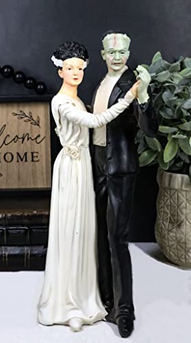 Ebros Gift Day of The Dead Wedding Ballad Dance Victor Frankenstein and The Bride Couple Figurine Mr and Mrs Frankie Gothic Macabre Fantasy Halloween Accent Statue