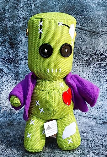 Ebros Gift Pinheads Frank The Frankenstein Golem Voodoo Stitch Monster Soft Figurine 8" H Pinheadz Halloween Horror Terror Collectible Ossuary Macabre Accent
