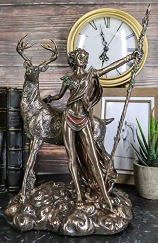 Ebros Goddess Diana with Stag Statue