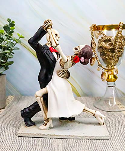 Ebros Love Never Dies Eternal Wedding Tango Dance Skeleton Figurine Wedding Pose Couple
