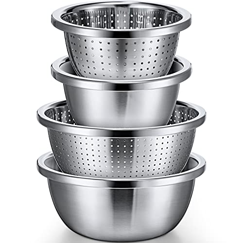 Eccliy Stainless Steel Strainers and Colanders Set