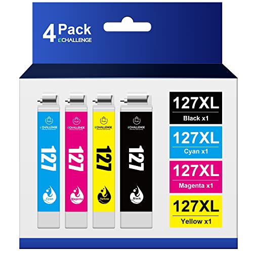 ECHALLENGE Remanufactured 127 127XL T127 Ink Cartridges