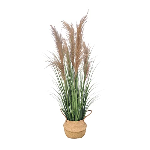 ECOFOREST 47" Pampas Grass Potted Plants - Artificial Faux Plants