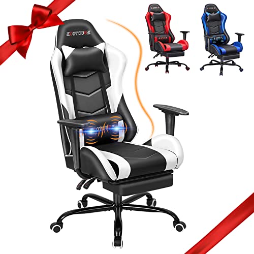 ECOTOUGE PC Gaming Chair with Footrest