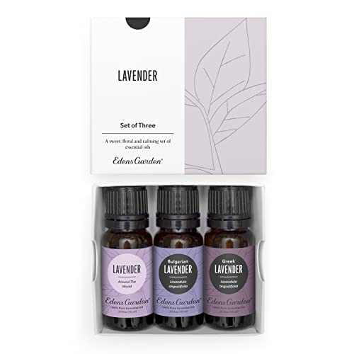 Edens Garden Lavender Essential Oil 3 Set, Best 100% Pure Aromatherapy Sampler Kit