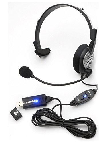 Efficient USB Headset with Noise Cancelling Microphone for Voice Recognition