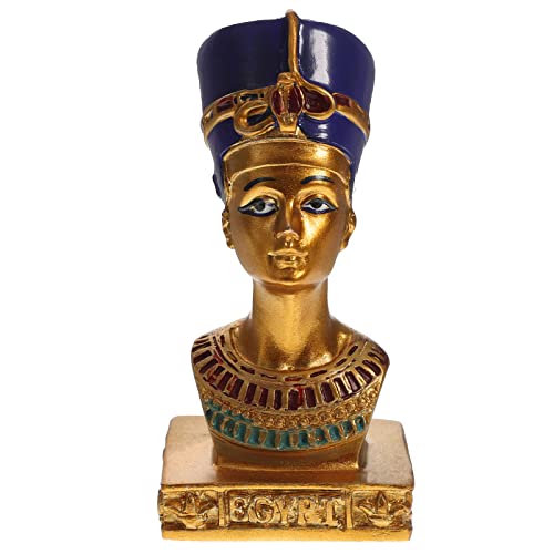 Egyptian Pharaoh Queen Sculpture Nefertiti Bust Figurine