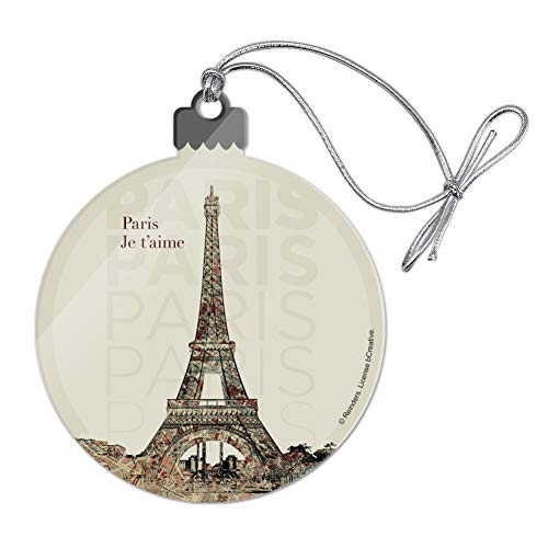 Eiffel Tower Acrylic Christmas Tree Ornament