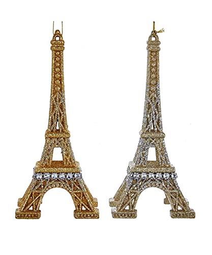 Eiffel Tower Christmas Ornament Set