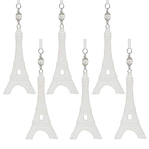 Eiffel Tower Glittered Acrylic Ornament Christmas Decorations