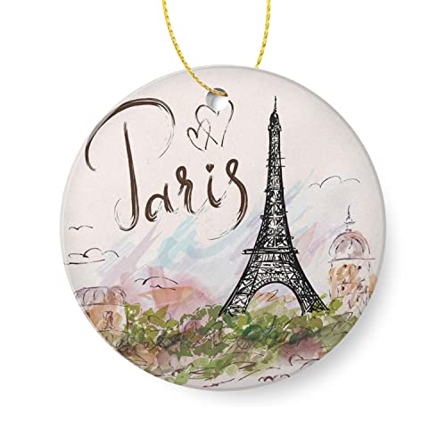 Eiffel Tower Paris Christmas Ornaments for Christmas Tree