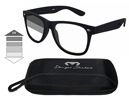 EJ The Main Street Original Clear-to-Grey Auto-Tint Motorcycle Glasses