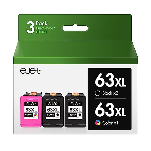 ejet 63XL Ink Cartridges Black and Color Replacement