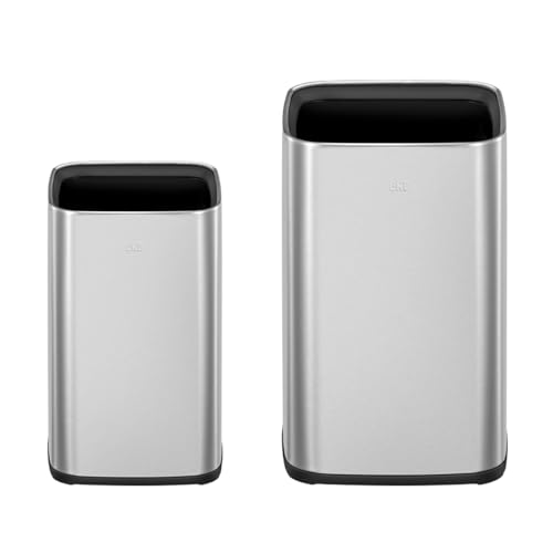 EKO 2-Pack Stainless Steel Trash Can Combo