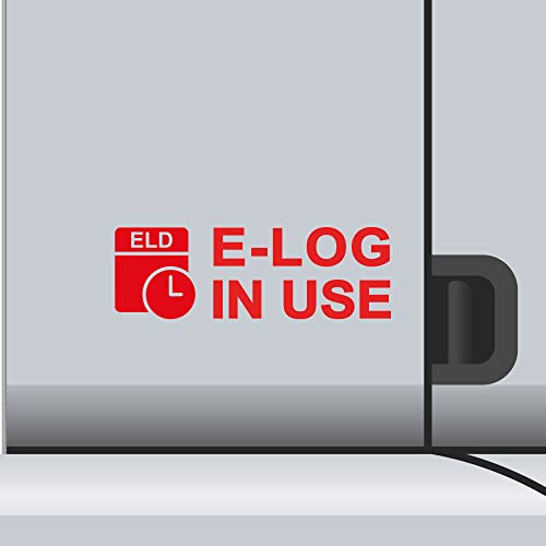 ELD E-Log in Use Vinyl Decal - 2 Pack