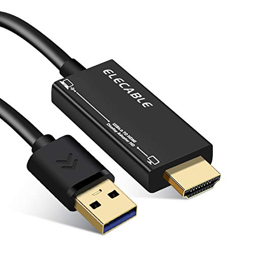 ELECABLE USB to HDMI Adapter Cable 6FT - Convenient and Cost-Saving Solution