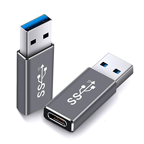 ELECTOP Updated USB 3.1 GEN 2 Male to Type C Female Adapter (2 Pack)