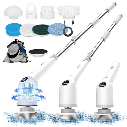 Electric Spin Scrubber with Replaceable Brush Heads