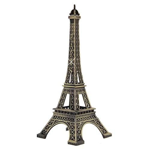Elegant 5 Inch Metal Eiffel Tower Statue - Perfect French Souvenir or Cake Topper