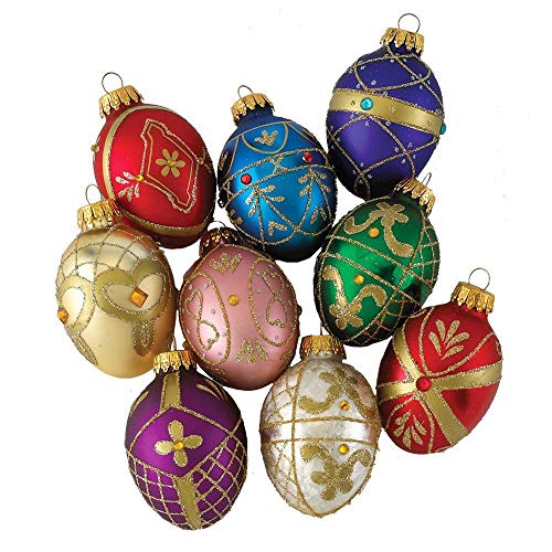 Elegant Glass Egg Ornaments for Christmas Decor
