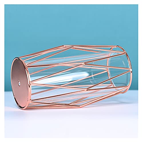 Elegant Glass Flower Vase with Rose Gold Stand