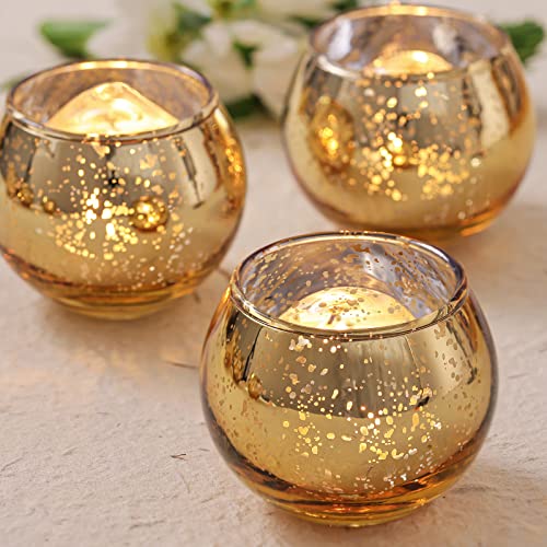 Elegant Gold Votive Candle Holders