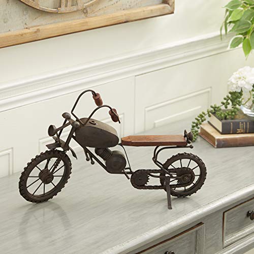 Elegant Metal Motorcycle Sculpture - Timeless Sophistication