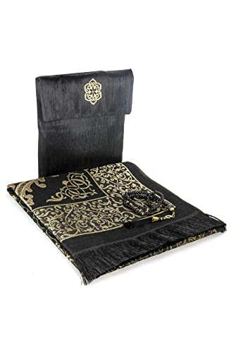 Elegant Muslim Prayer Rug and Beads