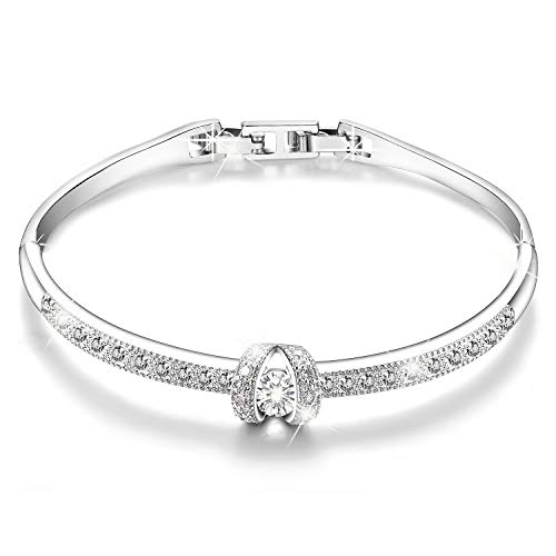 Elegant Princess Bracelet with Swarovsk White Crystal