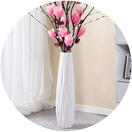 Elegant White Ceramic Vase for Home Decoration