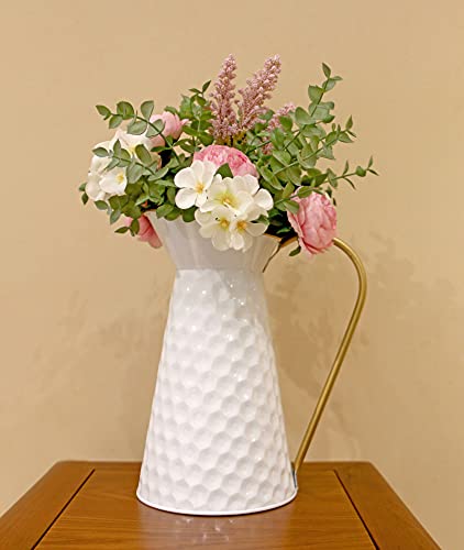 Elegant White Metal Decorative Flower Vase