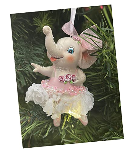Elephant Ballerina Christmas Ornament Figurine