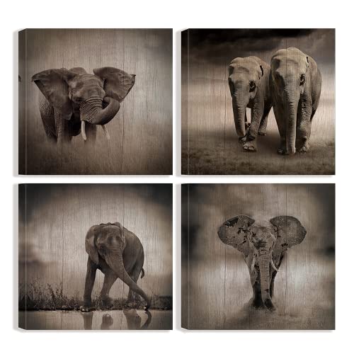 Elephant Canvas Painting - African Elephant Décor