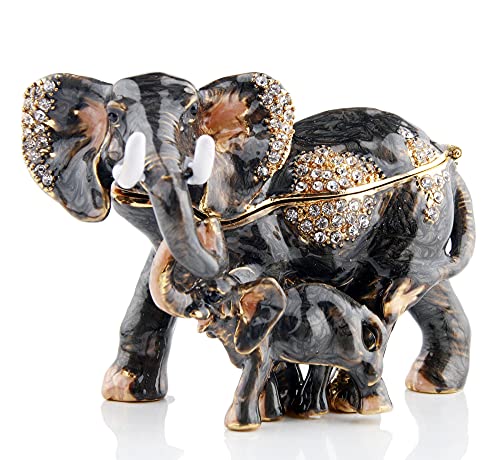 Elephant Figurine Trinket Box