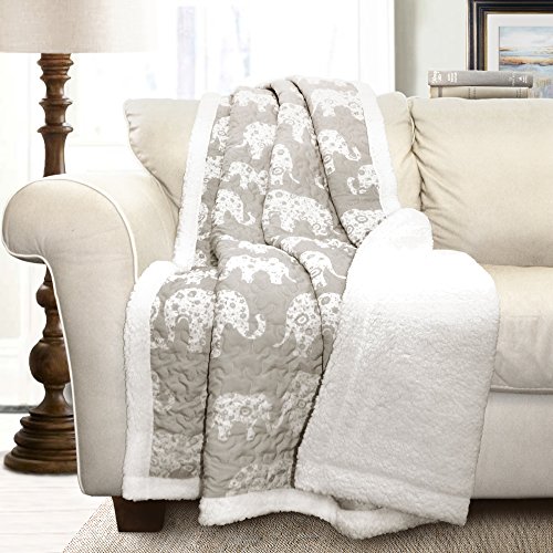 Elephant Parade Throw Sherpa Blanket