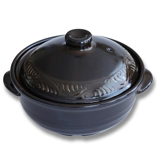 ElinCube Korean Stone Bowl with Lid - Premium Ceramic Cookware