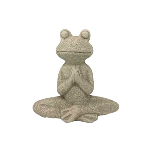 Elly Décor 9 Inch Ceramic Zen Meditating Frog Statue