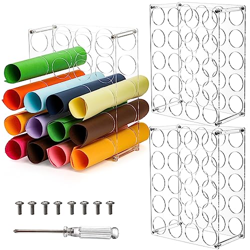 Elsjoy 3 Pack Vinyl Roll Organizer