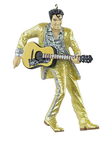 Elvis in Gold Suit with Guitar Ornament