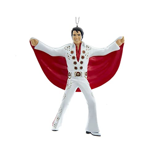 Elvis Presley Christmas Ornament - White Suit with Red Cape