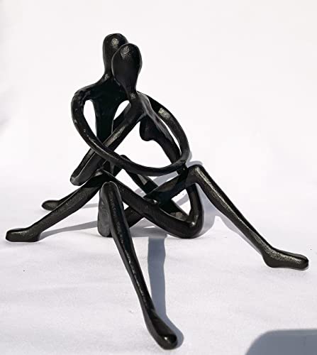 Embracing Couple Iron Sculpture