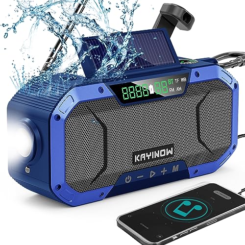 Emergency Hand Crank Solar Radio Waterproof Bluetooth Speaker