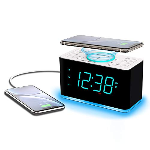 Emerson ER100401 Alarm Clock Radio with Wireless Charging
