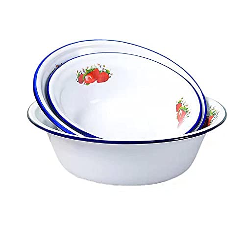 Enamel Basin Serving Bowl Set